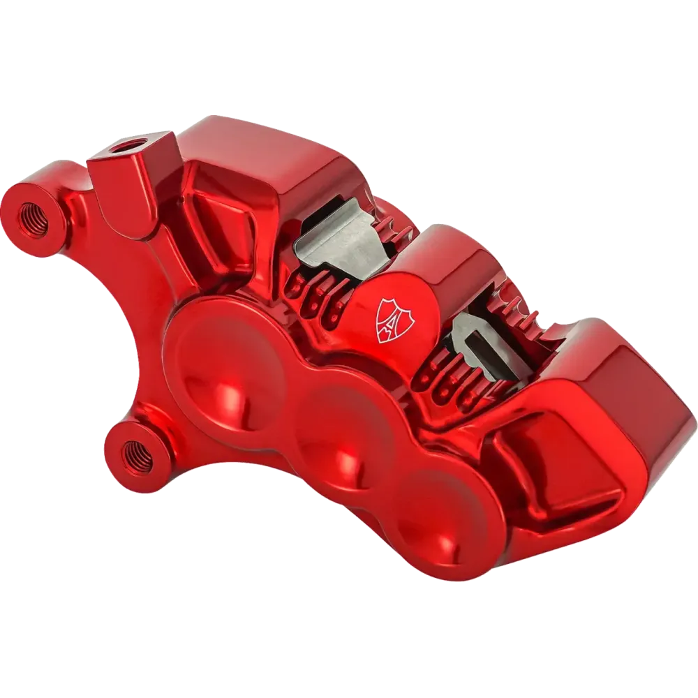 Mono Axial Brake Caliper — 6 Piston, Red, Left, 356 mm (14")