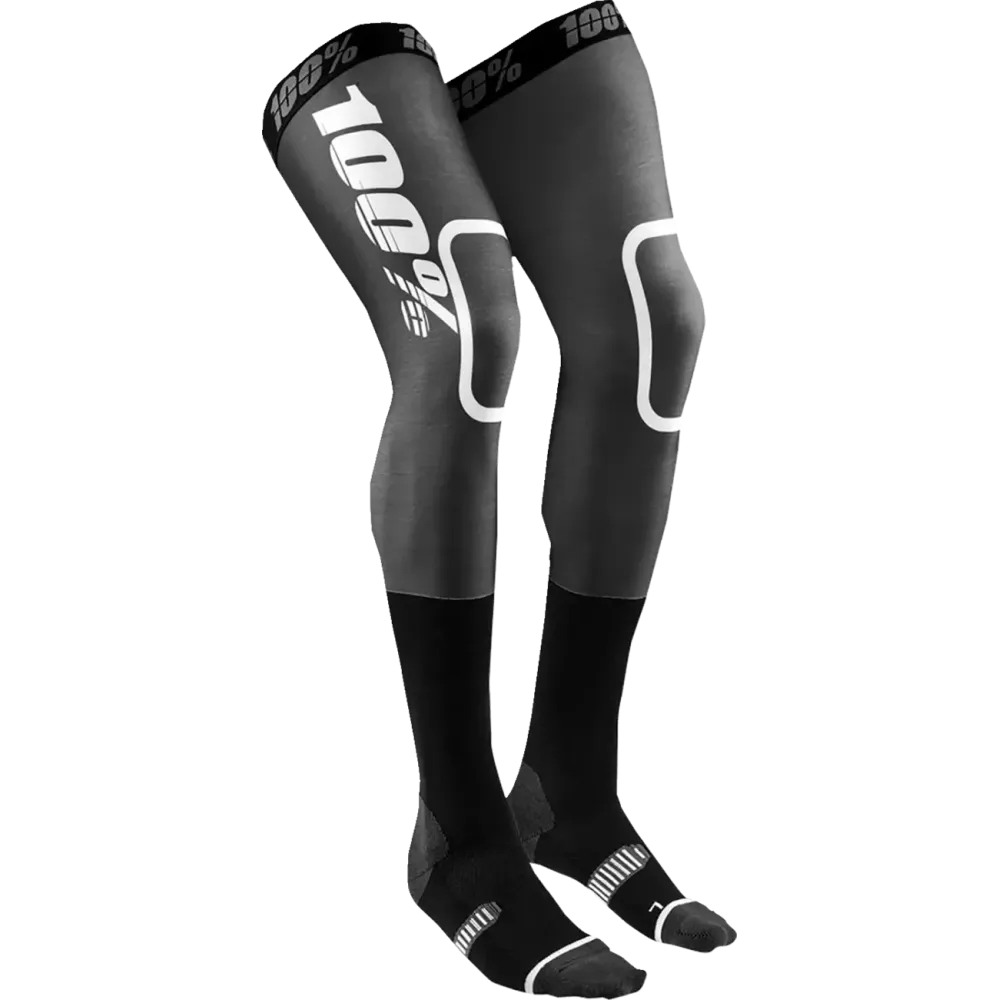 REV Knee Brace Performance Moto Socks — Knee-High, L/XL, Black