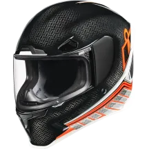 ICON Airframe Pro™ Carbon Hyperstrike Helmet — S, Full Face, Carbon Fiber, Black/Orange/Red