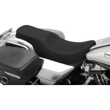 Predator 2-Up Seat — 30-1/2" overall length, fits Drag and most Harley-Davidson sissy bars, Black
