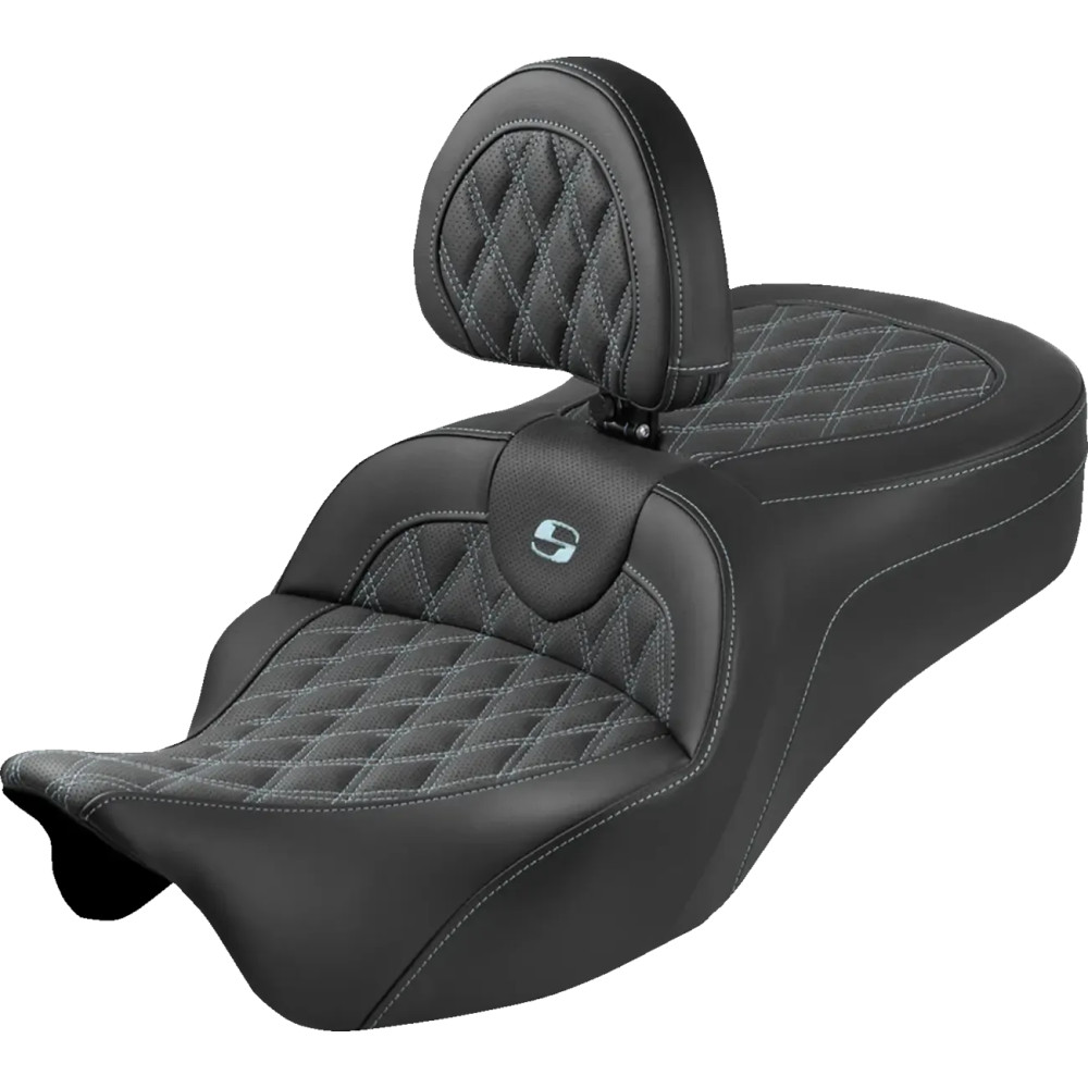 Asiento Roadsofa™ King — Negro, asiento biplaza, con respaldo del conductor