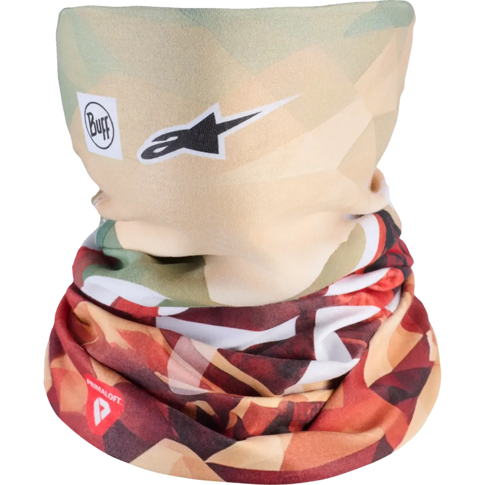 Tubular Buff® Peaks PrimaLoft® — Talla única, marrón/verde/rojo/tostado/blanco