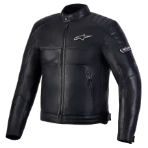 Chaqueta de cuero Revern — Negro, M
