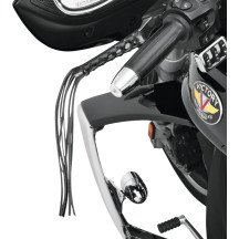 Flecos de palanca de cuero — 12" L, negro, natural