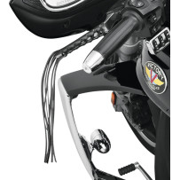 Flecos de palanca de cuero — 12" L, negro, natural