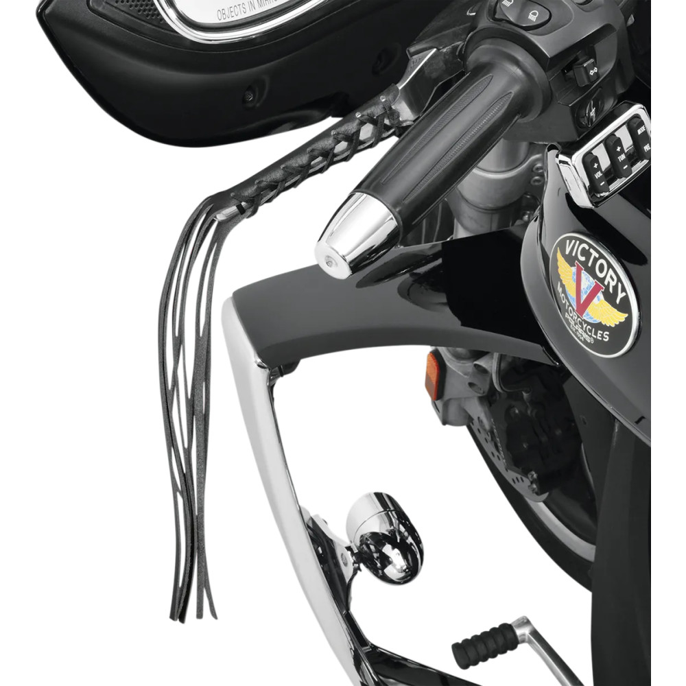 Flecos de palanca de cuero — 12" L, negro, natural