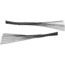 Flecos de palanca de cuero — 12" L, negro, natural