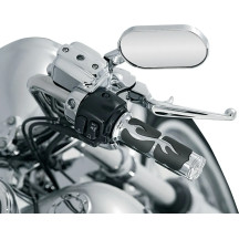 ISO®-Flame Grips — 1" diameter, 5" length, Black, Chrome