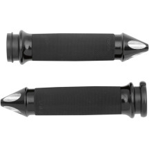 Custom Spike End Grips — 25.4 mm (1") handlebar diameter, 12.7 cm (5") length, Black