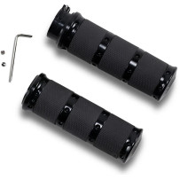 Contour XL Renthal Wrapped Grips — 25.4 mm (1") handlebar diameter, black anodized