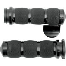 3-Ring Air Cushioned Grips — 25.4 mm (1") handlebar diameter, 12.7 cm (5") length, Black