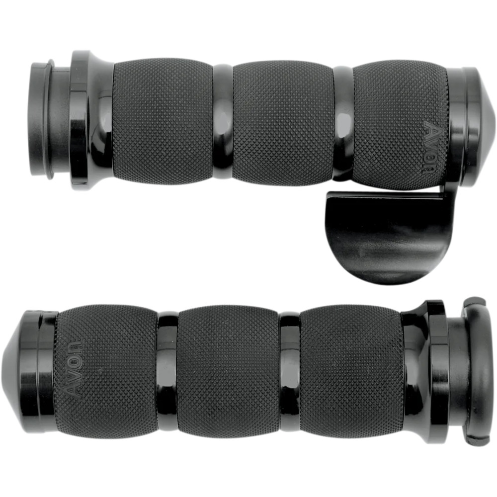 3-Ring Air Cushioned Grips — 25.4 mm (1") handlebar diameter, 12.7 cm (5") length, Black
