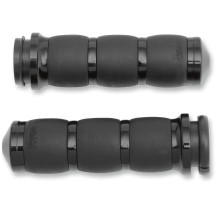 3-Ring Velvet Air Grips — 1" (25.4 mm) handlebar diameter, 4-5/8" (11.7 cm) length, Black