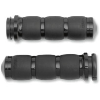 3-Ring Velvet Air Grips — 1" (25.4 mm) handlebar diameter, 4-5/8" (11.7 cm) length, Black