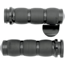 3-Ring Velvet Air Grips — 25.4 mm (1") handlebar, 11.7 cm (4-5/8"), Black