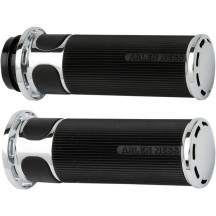 Slot Track Grips — 25.4 mm (1"), Black, Chrome