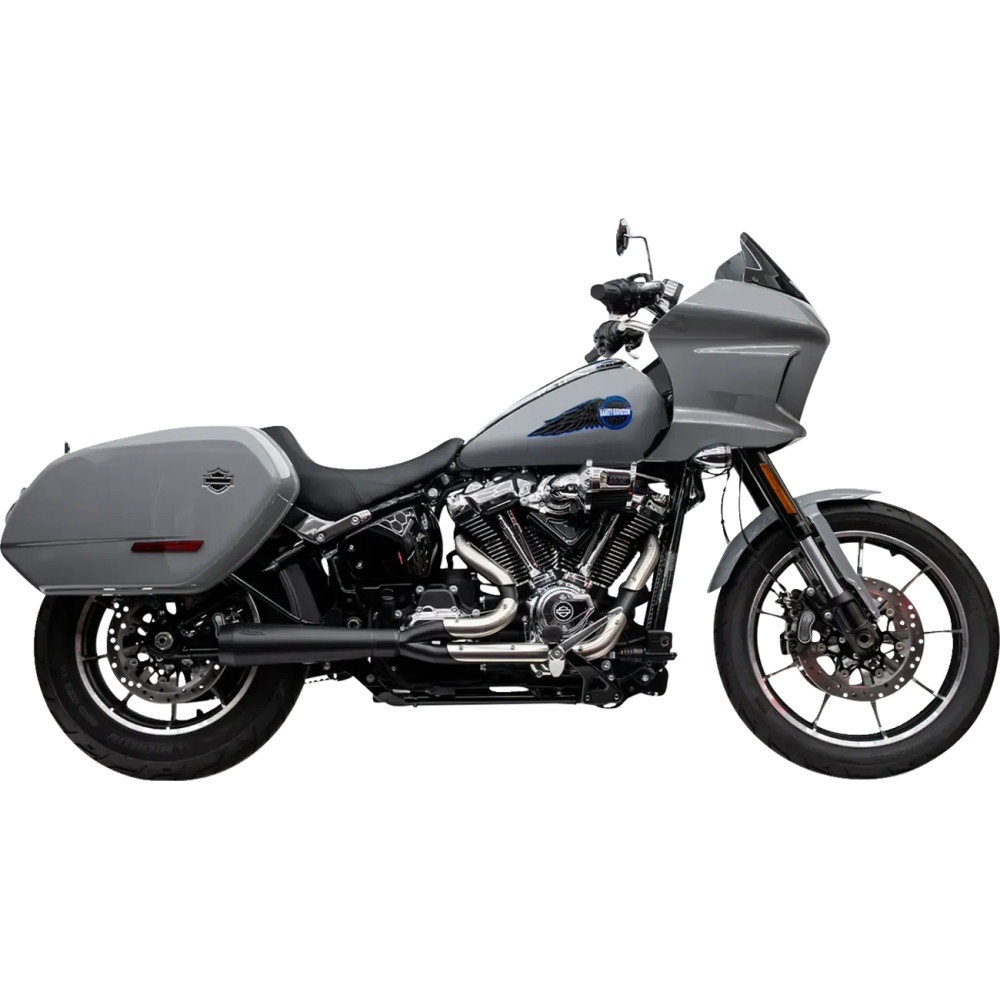 2-into-1 Assault Exhaust System — Black, 2-Into-1 System, Conical