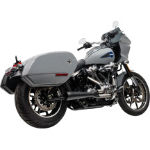 2-into-1 Assault Exhaust System — Black, 2-Into-1 System, Conical