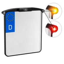 Portamatrículas 3 en 1 para países de la UE — kit, aluminio billet, E-mark