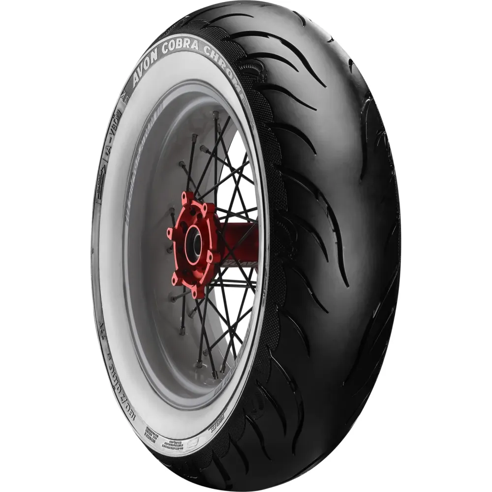 AVON Cobra Chrome AV92 Tire — 150/80B16, Rear, Whitewall, Tubeless