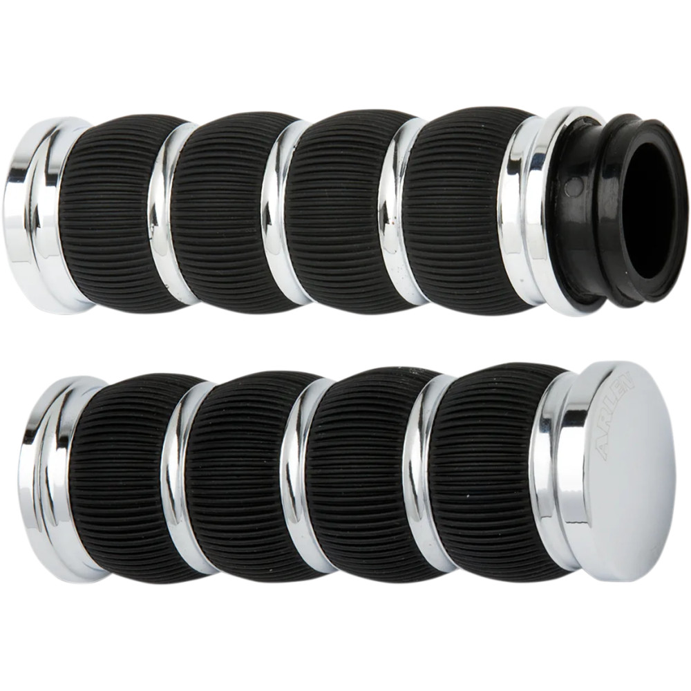 Fusion Ring Leader Grips — 25.4 mm (1") fit, Chrome/Black