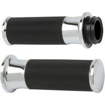 Smooth Grips — 25.4 mm (1"), Black, Chrome