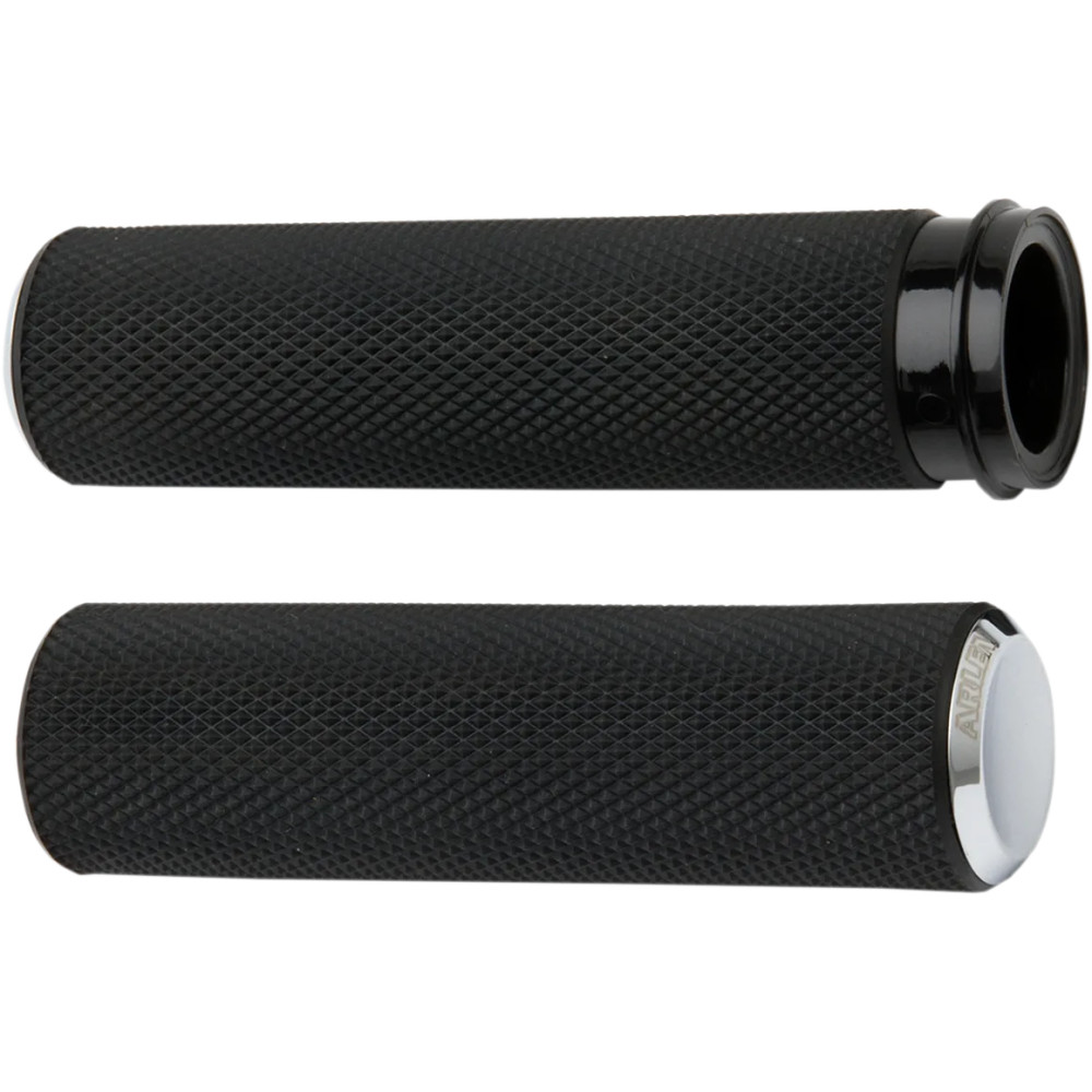 Knurled Grips — 25.4 mm (1") handlebar diameter, Black