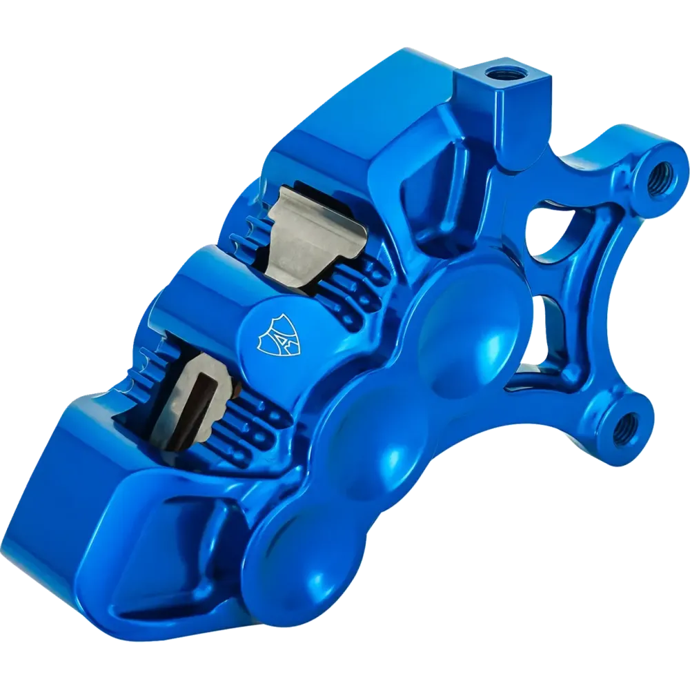 Mono Axial Brake Caliper — 6 Piston, Blue, Right, 356 mm (14")