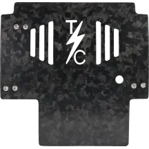 Placa protectora de fibra de carbono forjada — 11.5" x 11.5", 0.125" de grosor, Negro