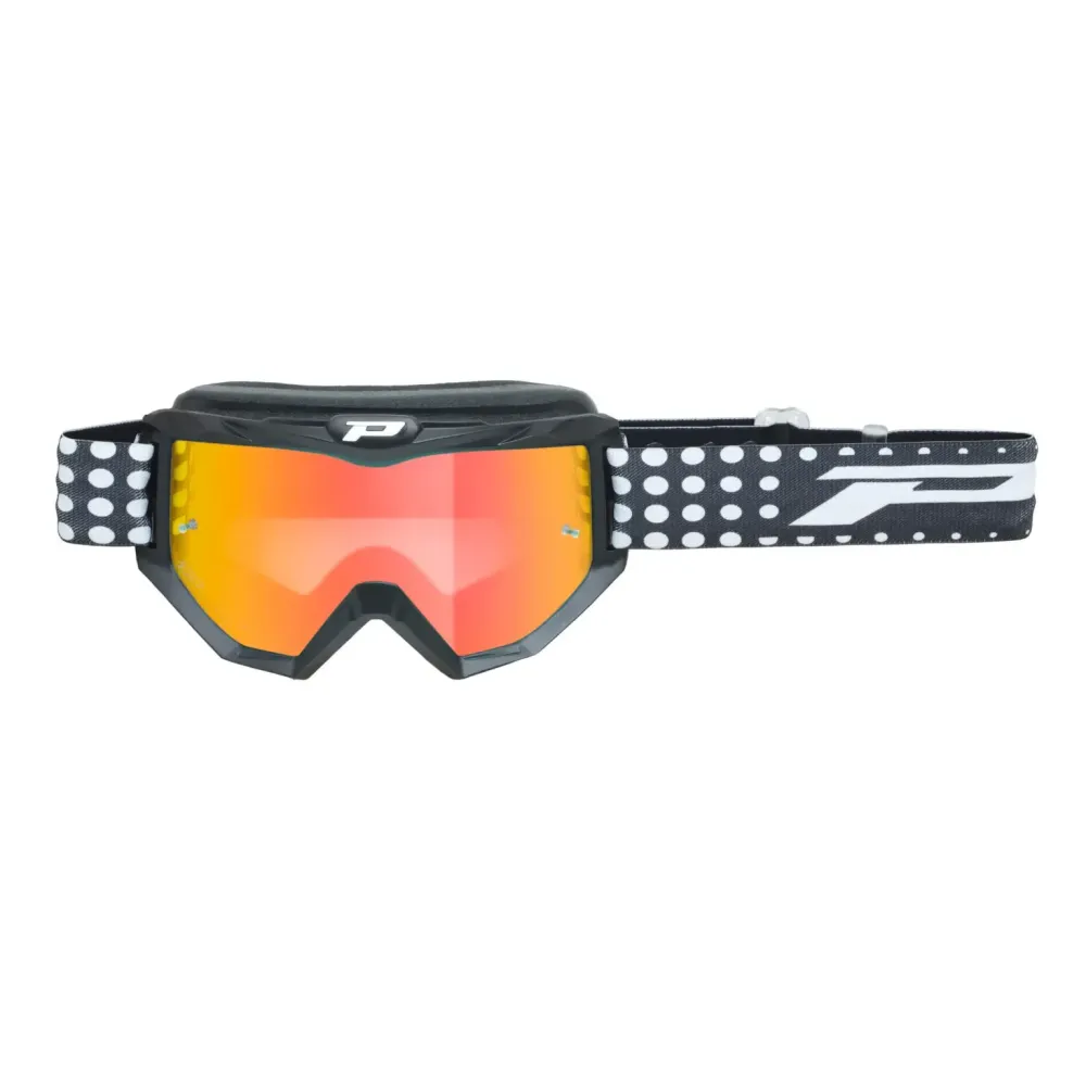 Gafas MX 3201FL Atzaki — Lente espejo, negro/rojo/blanco