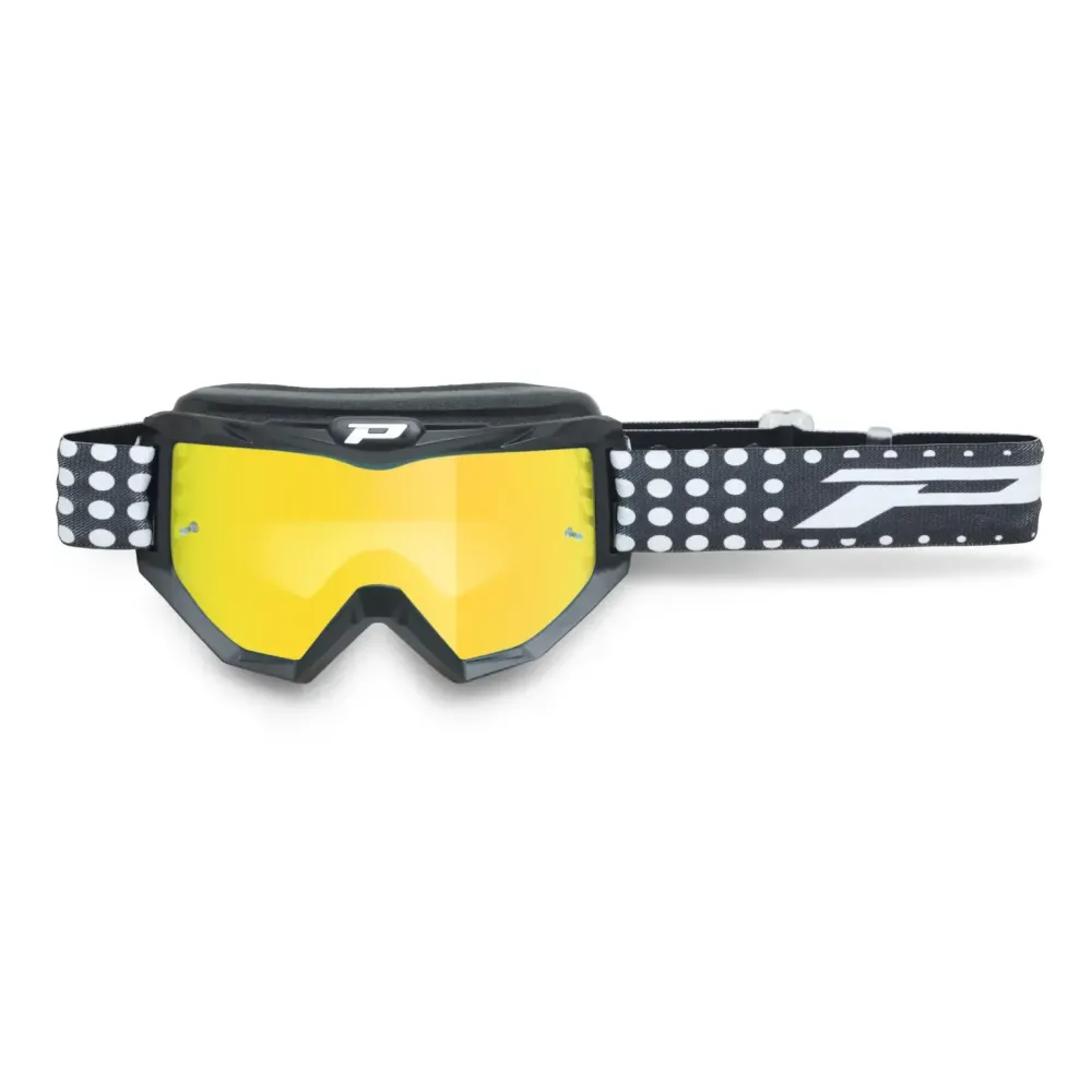 Gafas MX 3201FL Atzaki — Negro, Blanco, Amarillo, lente espejada, talla única