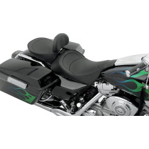 Backrest Compatible Solo Seat — 44 mm thickness, 62 cm overall length, Black