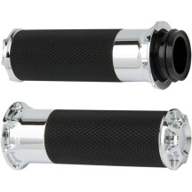 Beveled Grips — 25.4 mm (1"), Chrome, Black