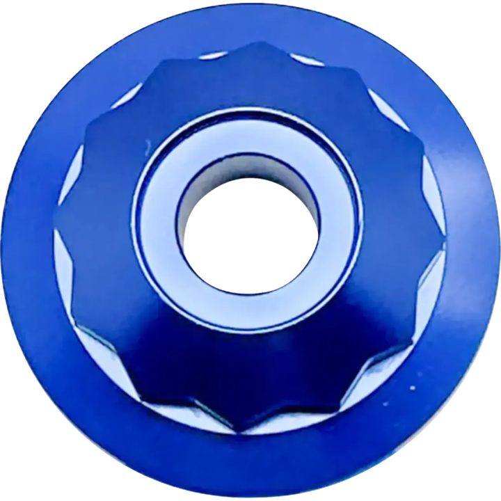 Steering Stem Nuts — Blue