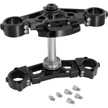 Tija triple inclinada 7° — Juego, negro anodizado