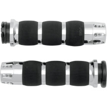 Gatlin Air Cushioned Grips — 25.4 mm (1"), 12.7 cm (5"), Chrome, Black