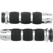 Gatlin Air Cushioned Grips — 25.4 mm (1") handlebars, 12.7 cm (5") length, Chrome, Black