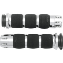 Gatlin Air Cushioned Grips — 25.4 mm (1") handlebars, 12.7 cm (5") length, Chrome, Black