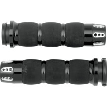 Gatlin Air Cushioned Grips — 1" handlebars, 5" length, Black Anodized