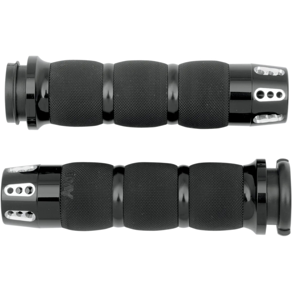 Gatlin Air Cushioned Grips — 1" handlebars, 5" length, Black Anodized