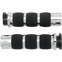 Rival Air Cushioned Grips — 25.4 mm (1") handlebar, 12.7 cm (5") length, Chrome