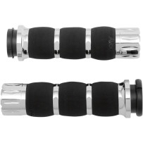 Rival Air Cushioned Grips — 1" handlebar, 5" length, Chrome