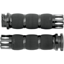 Puños Rival con acolchado de aire — 25,4 mm de manillar, 12,7 cm de largo, Negro anodizado