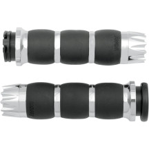 Excalibur Velvet Air Grips — 25.4 mm (1"), Black, Chrome