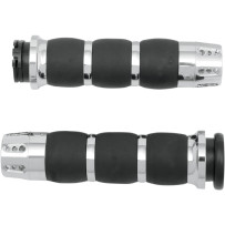 Gatlin Velvet Air Grips — 25.4 mm (1") handlebar diameter, Black/Chrome