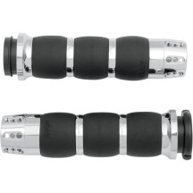 Gatlin Velvet Air Grips — 25.4 mm (1"), Black, Chrome