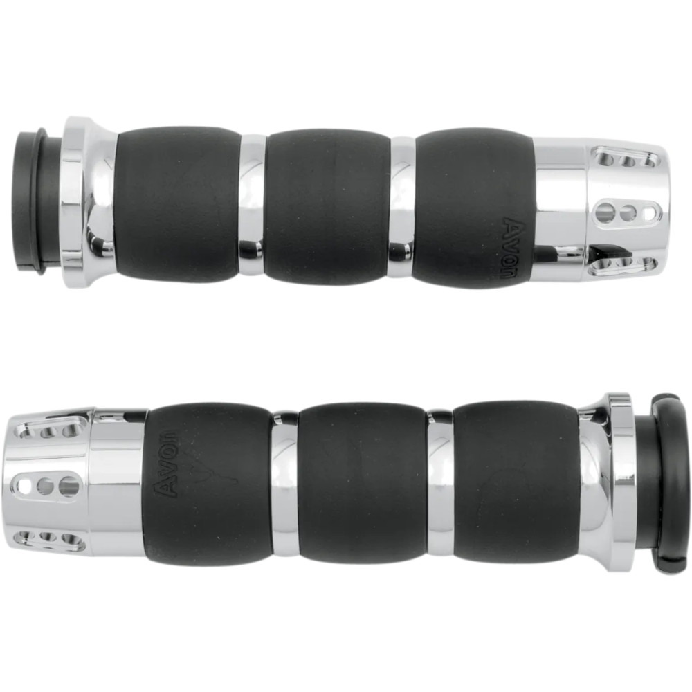 Gatlin Velvet Air Grips — 25.4 mm (1"), Black, Chrome