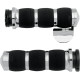 Puños Air acolchados de 3 anillos — diámetro del manillar 25,4 mm (1"), longitud 12,7 cm (5"), negro, cromo