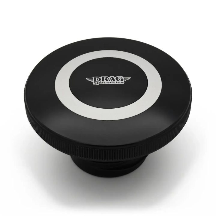 Premium Fuel Cap with Vent — Black, Silver