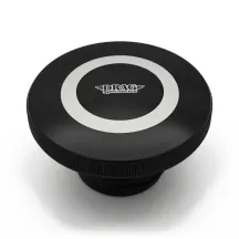 Premium Fuel Cap with Vent — Black, Silver
